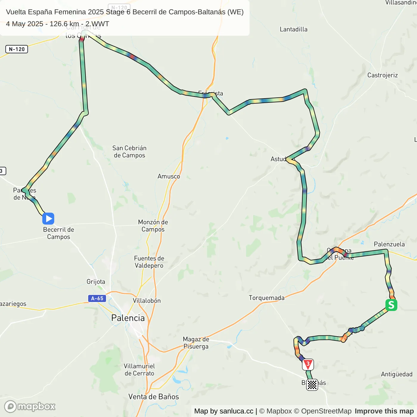 map of the route