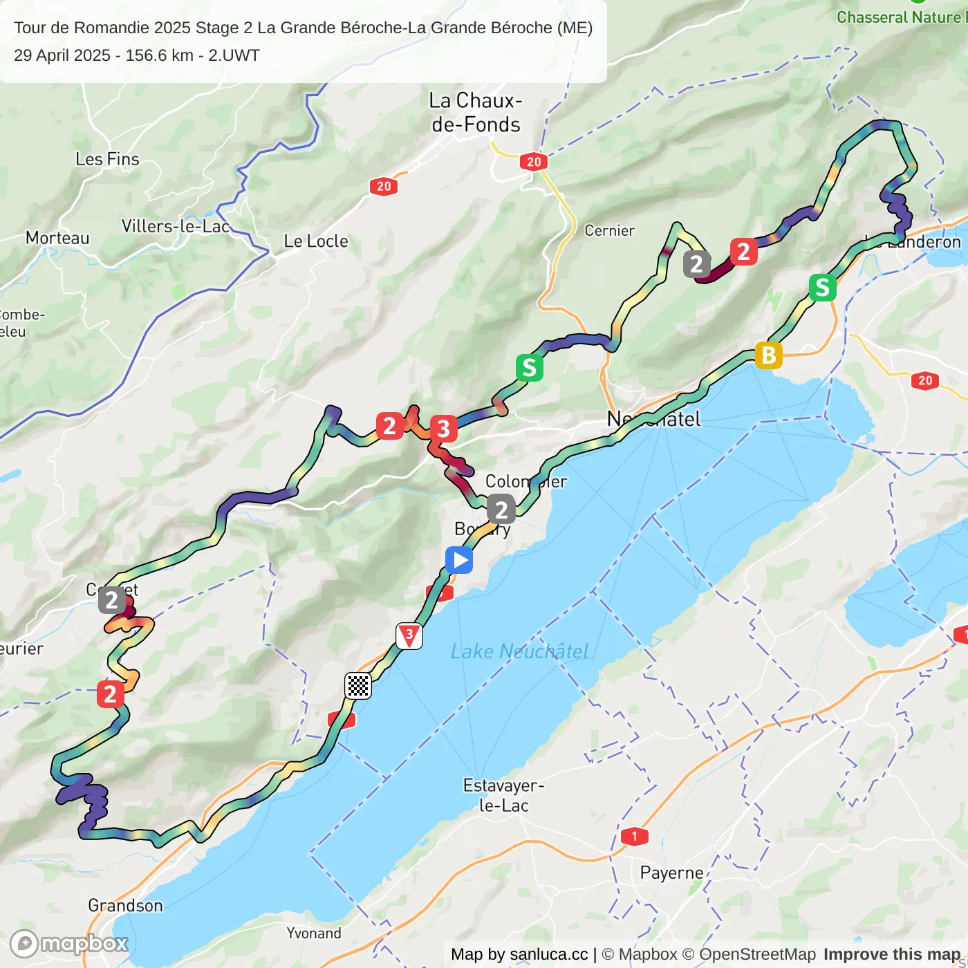 map of the route