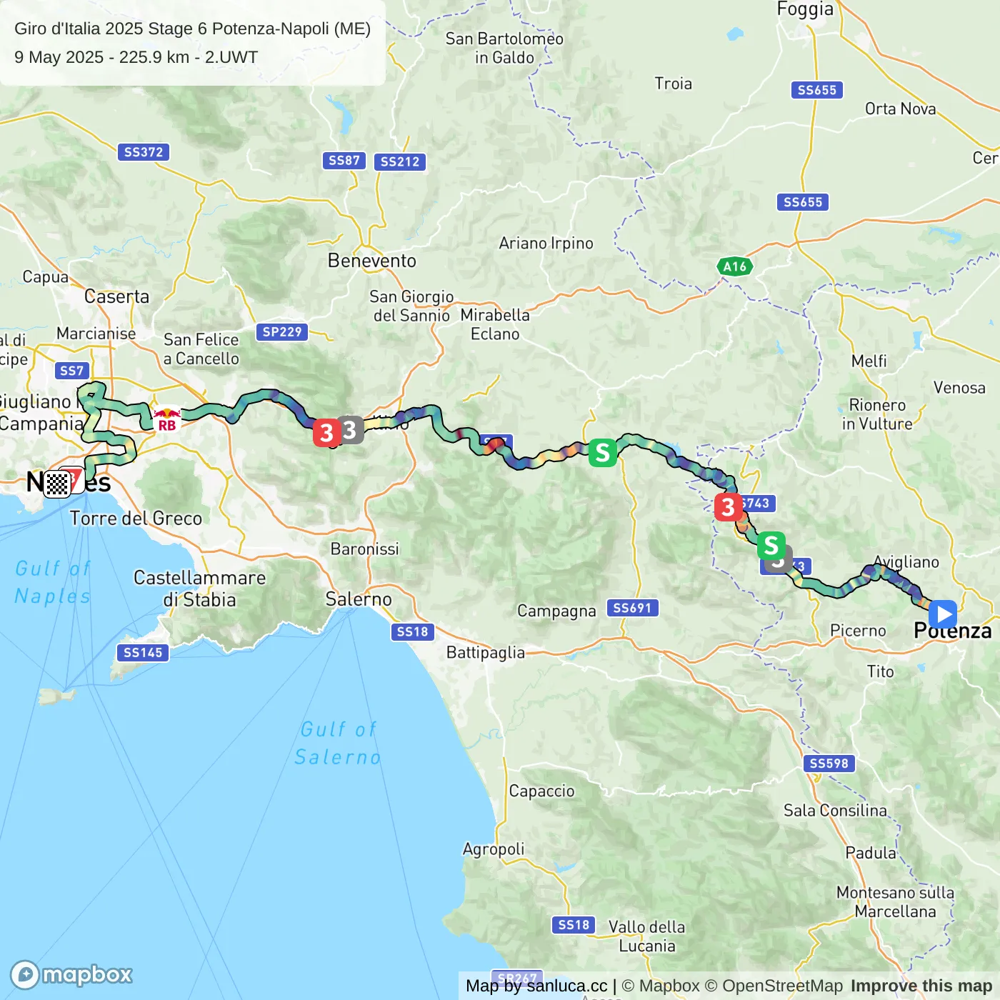 map of the route
