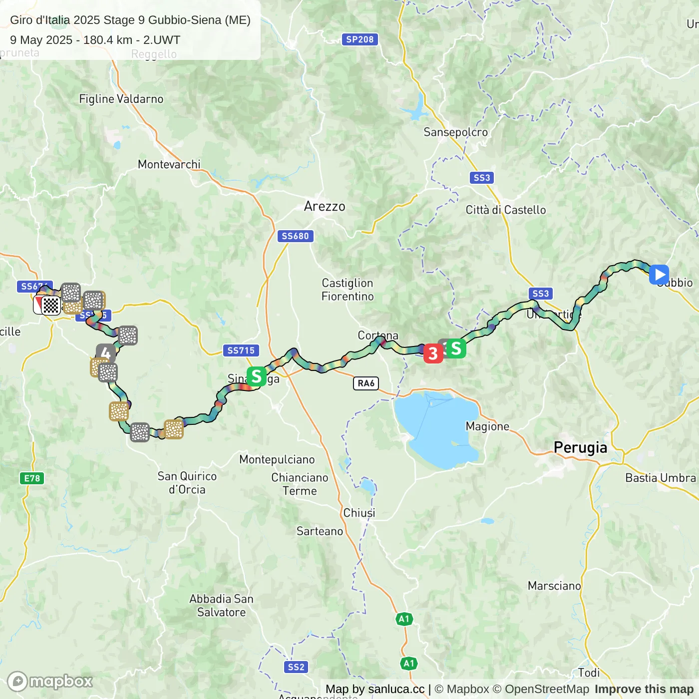 map of the route
