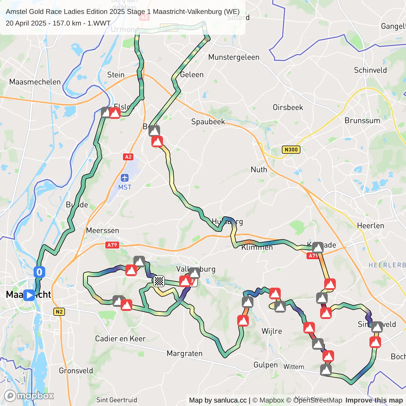 map of the route