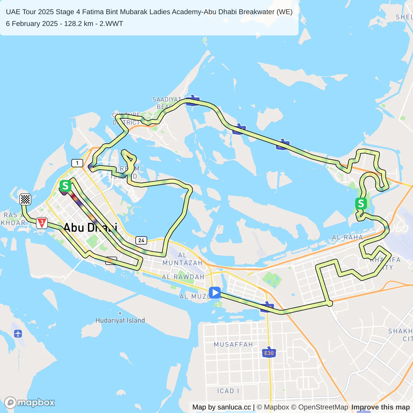 map of the route