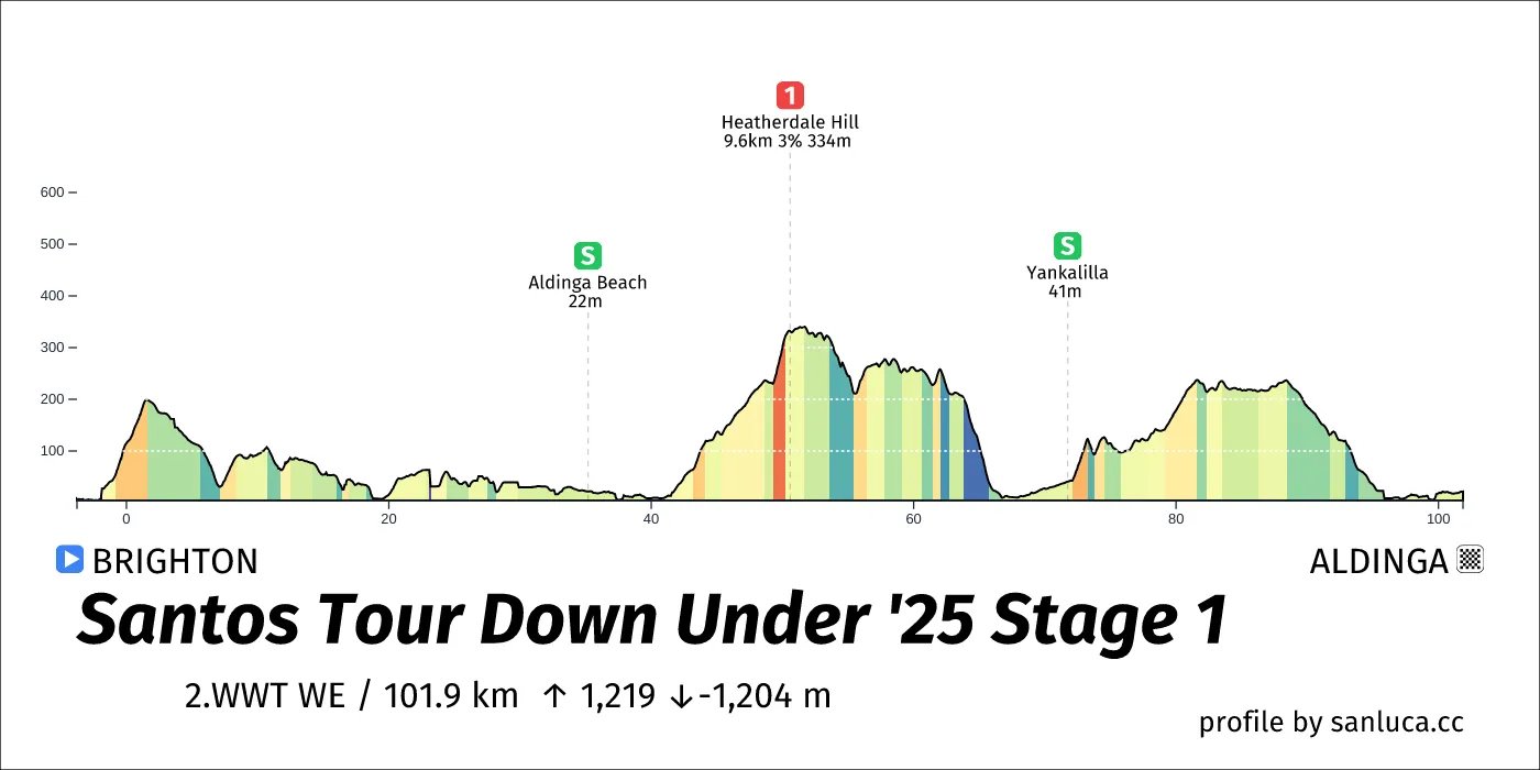 profile of the route