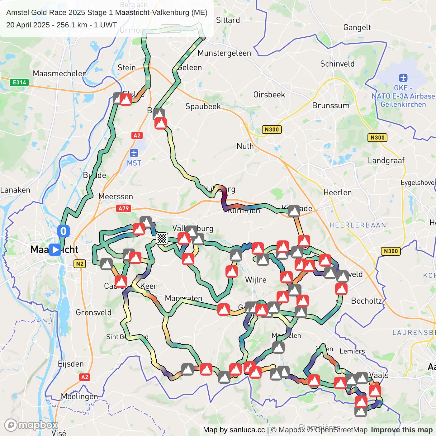 map of the route