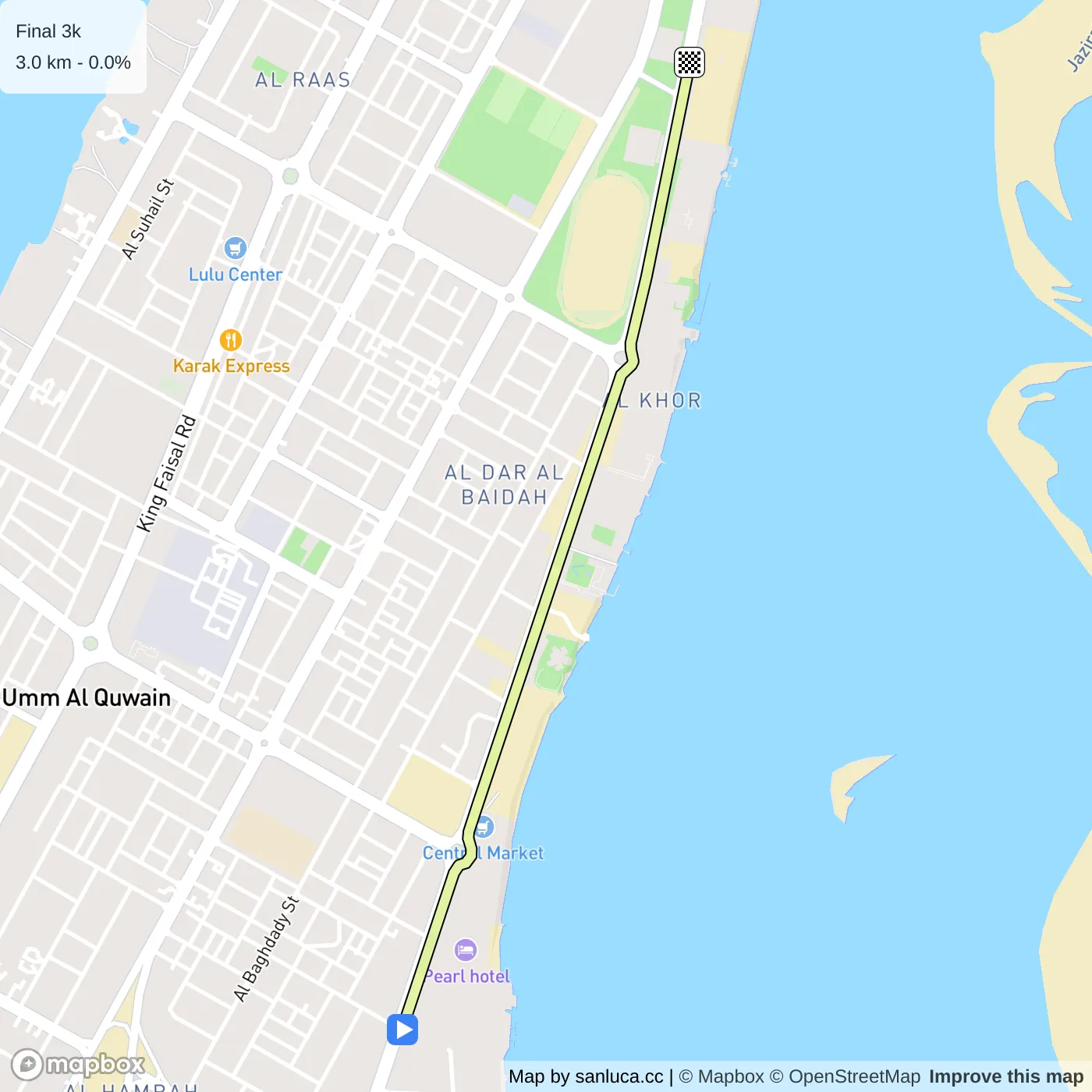 map of the route